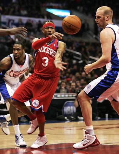 allen iverson #3 red jersey